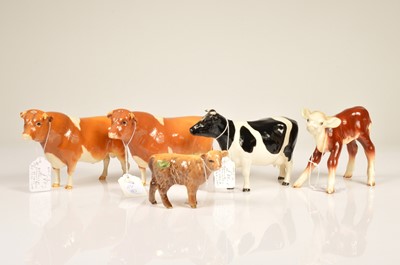 Lot 170 - Five Beswick Pottery cows