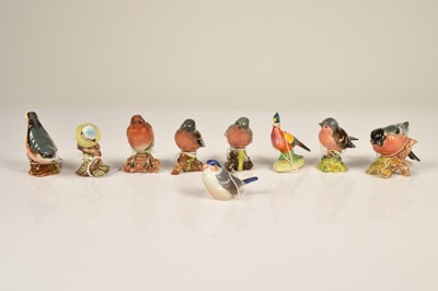 Lot 179 - Eight Beswick Pottery figures of birds together with a Royal Copenhagen bluetit