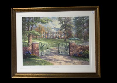 Lot 345 - Elvis Presley / Thomas Kinkade / Graceland Print