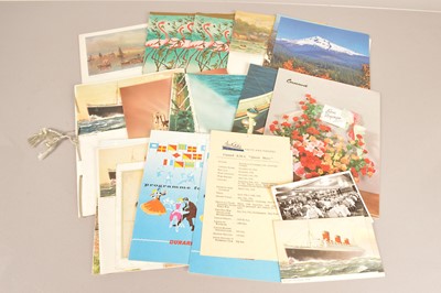 Lot 49 - A selection of Cunard R.M.S Queen Mary ephemera