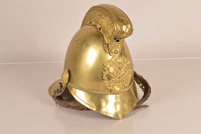 Lot 252 - A 19th Century Merryweather Brass Fireman's Helmet