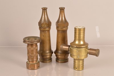 Lot 257 - Two George VI Military Issue No.5 Fire Hose Nozzles