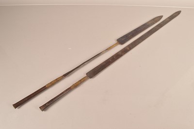Lot 336 - Two tribal spear heads