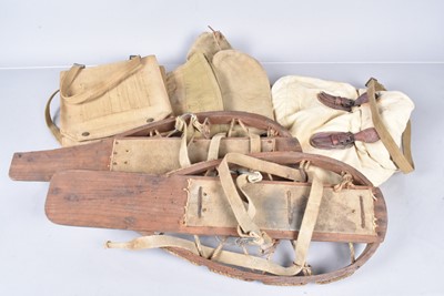 Lot 398 - A pair of 1941 dated pair of military issue snow shoes