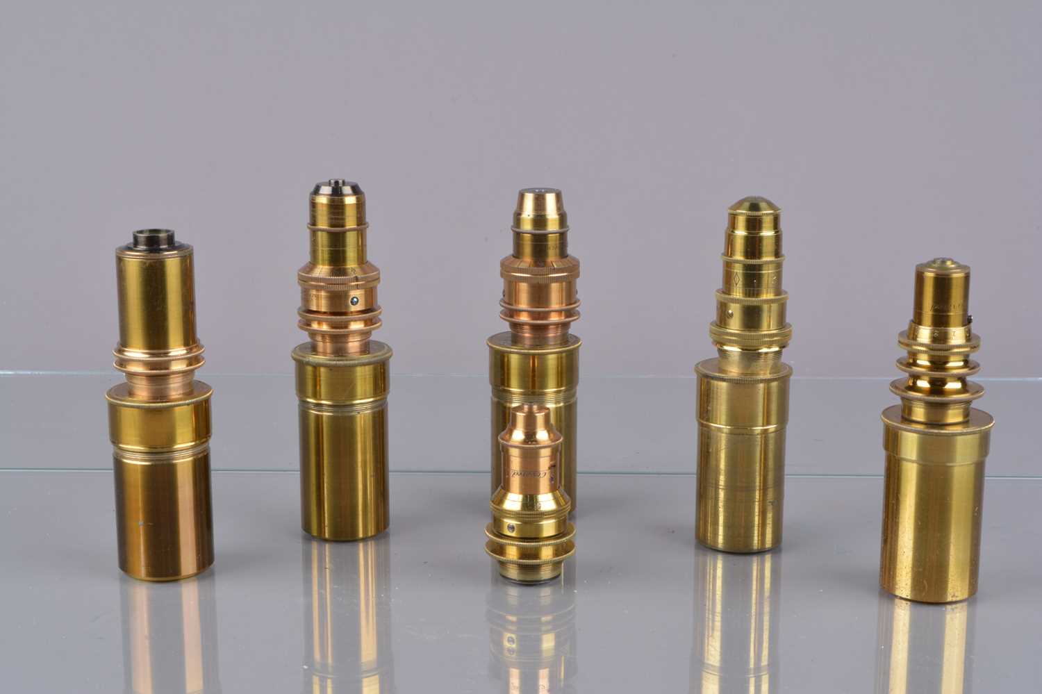 Lot 20 - Mid-19th Century British Lacquered Brass Microscope Objectives