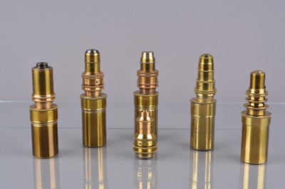 Lot 20 - Mid-19th Century British Lacquered Brass Microscope Objectives