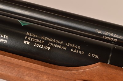 Lot 952 - A Weihrauch HW 100 .20 PCP air rifle