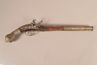 Lot 965 - A Decorative Middle Eastern Flintlock pistol