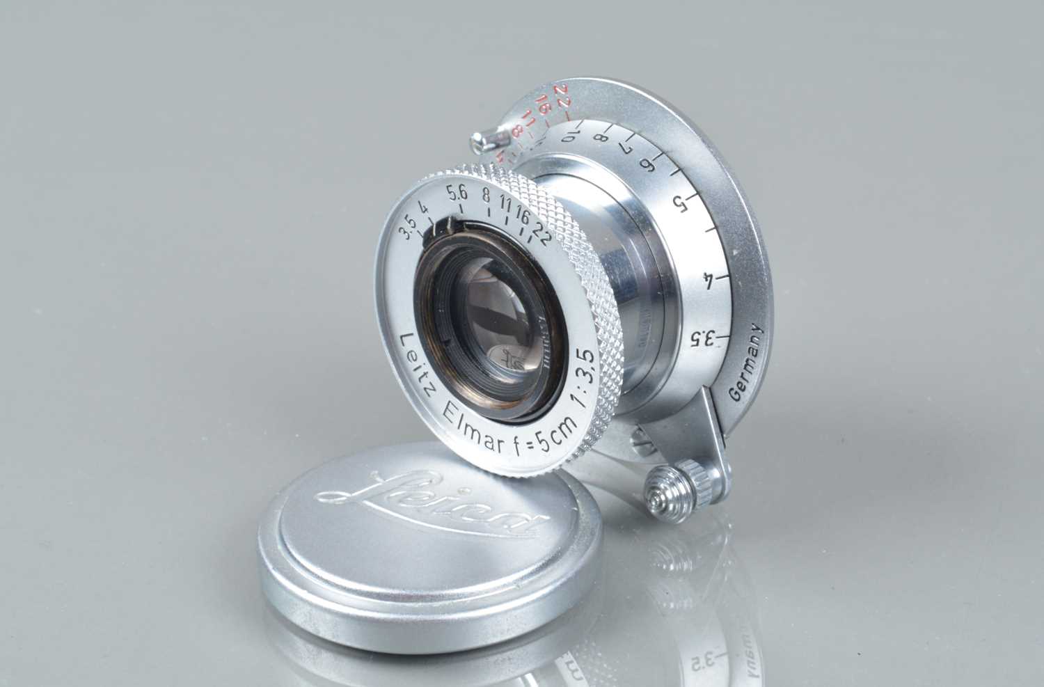 Lot 71 - A Leitz Elmar 5cm f/3.5 Red Scale L39 Mount Lens
