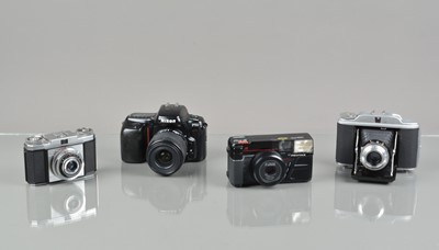 Lot 350 - A Nikon F50 SLR and other Cameras