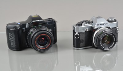 Lot 411 - Two Olympus OM Cameras