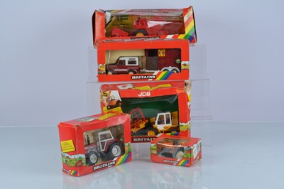 Lot 171 - Britains Tractors and Farm Machinery (5)