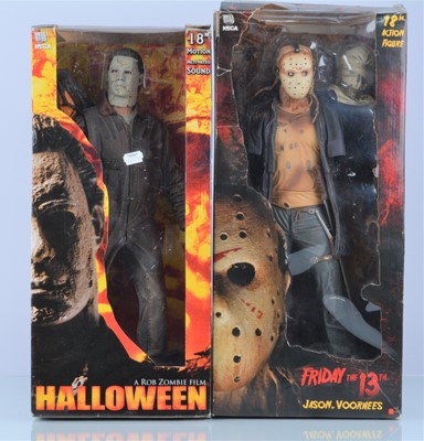 Lot 210 - NECA 18" Horror Action Figures