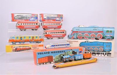 Lot 248 - Tinplate mainly Friction drive and push along Japanese and European Trains