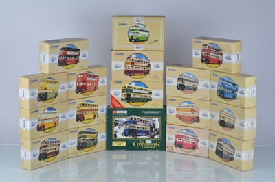 Lot 25 - Corgi Classics Double Decker Buses and Trolleybus (22)