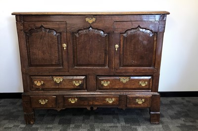 Lot 51 - An 18th century and later converted Lancashire Mule chest