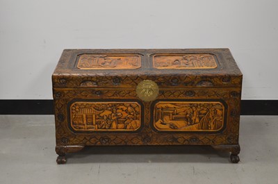 Lot 70 - A 20th century Chinese camphor chest