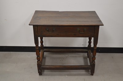 Lot 71 - An 18th century and later oak table
