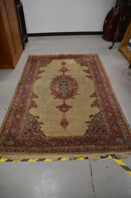 Lot 72 - An early 20th century middle eastern wool on cotton rug