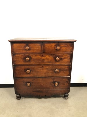 Lot 96 - A late 19th century chest of drawers