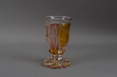 Lot 194 - A Bohemian glass goblet