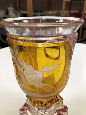Lot 194 - A Bohemian glass goblet