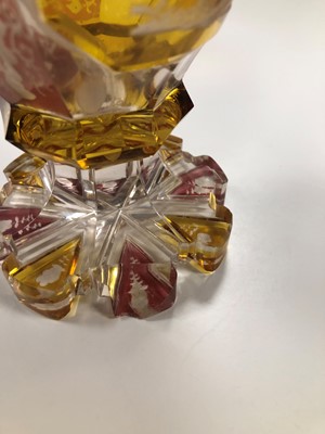 Lot 194 - A Bohemian glass goblet