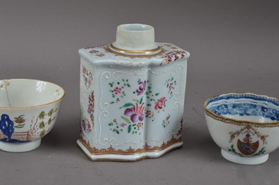 Lot 232 - A 19th century porcelain tea caddy