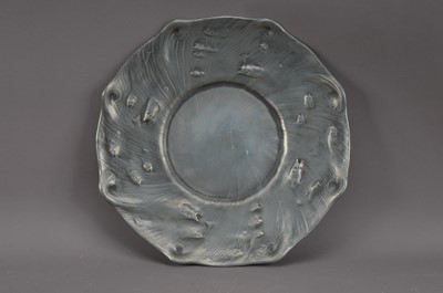 Lot 305 - An art Nouveau Swedish pewter charger