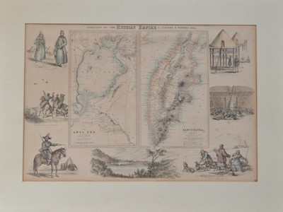 Lot 371 - An unframed map of Portions of the  Russian Empire in Eastern and Western Asia