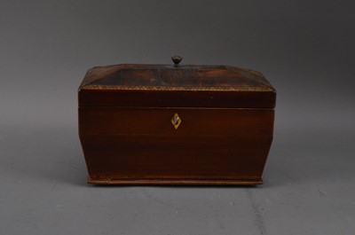 Lot 430 - A 19th century Mahogany featherbanded tea caddy