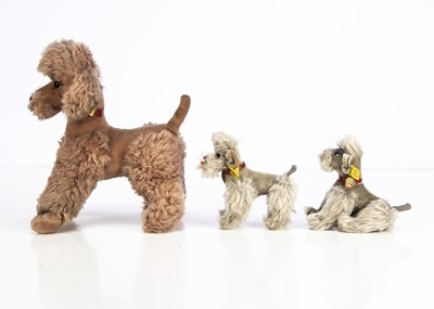 Lot 52 - Three post-war Steiff Snobby Poodles