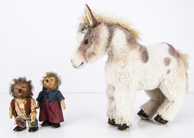 Lot 58 - A large post-war Steiff draylon Sheddy Shetland pony 1960s