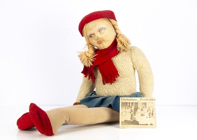 Lot 139 - A large Dean’s Rag Book Coronation cloth doll with provenance