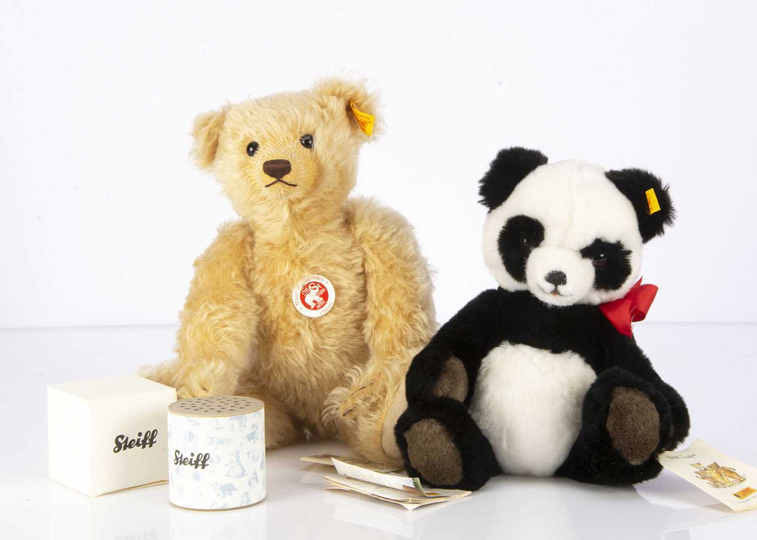 Lot 158 - Two Steiff yellow tag teddy bears