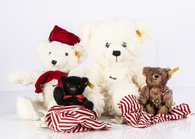 Lot 188 - Four Steiff yellow tag teddy bears