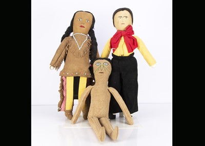 Lot 260 - Two rare special order large size Native American Indian braves