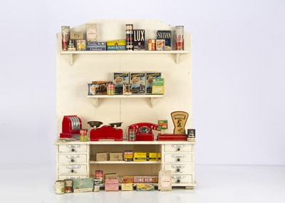 Lot 287 - A painted wooden toy shop