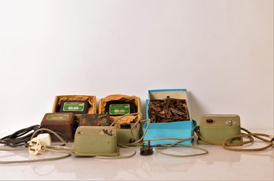 Lot 51 - An assortment of Hornby 0 Gauge electric and clockwork Trains and Components (5 boxes)