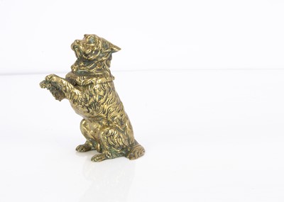 Lot 293 - A Victorian or later brass novelty inkwell