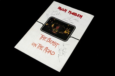 Lot 350 - Iron Maiden Programme / Signatures