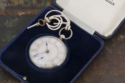 Lot 12 - A George V period silver open faced pocket watch