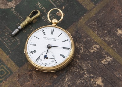 Lot 18 - A Victorian 18ct gold open faced pocket watch by Joseph Penlington of Birkenhead