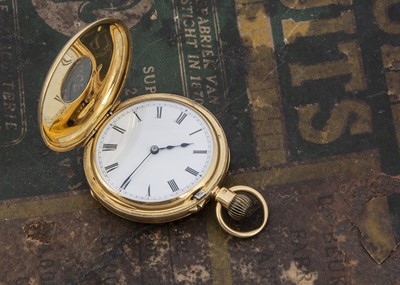 Lot 21 - An Edwardian 18ct gold half hunter by G.E. Frodsham