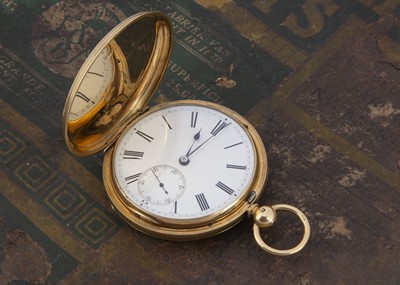 Lot 44 - A Victorian 18ct gold full hunter pocket watch by John Bruce