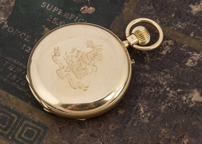 Lot 45 - An early 20th century full hunter 18ct gold pocket watch from Goldsmiths & Silversmiths