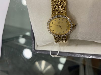 Lot 75 - A c1990s 18ct gold Baume & Mercier lady's cocktail dress wristwatch