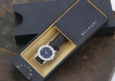 Lot 91 - A late 20th century Bvlgari quartz stainless steel wristwatch
