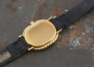Lot 106 - A c1980s DeLaneau 18ct gold cased manual wind lady's wristwatch