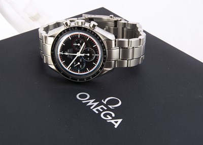 Lot 164 - A modern Limited Edition Omega Speedmaster Automatic 40th Anniversary Apollo 15 stainless steel wristwatch Full Set